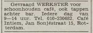 Artikel 'Werkster' uit  van  dec 
