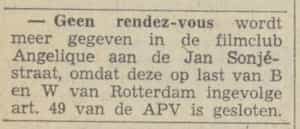 Artikel 'Geen rendez-vous' uit Algemeen Dagblad van 8 apr 1982
