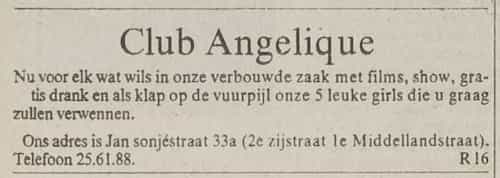 Artikel 'Club Angelique' uit Algemeen Dagblad van 8 apr 1982
