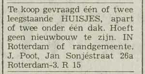 Artikel 'huisjes,' uit Rotterdamsch nieuwsblad van 2 mei 1904
