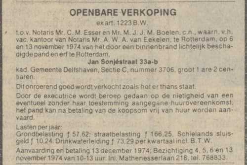Artikel 'Openbare verkoping' uit Algemeen Dagblad van 8 apr 1982
