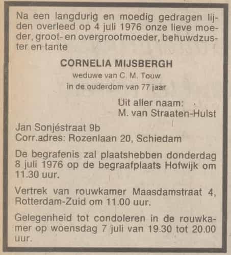 Artikel 'Cornelia Mijsbergh' uit  van  dec 
