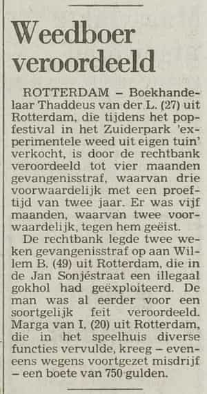 Artikel 'Weedboer veroordeeld' uit  van  dec 
