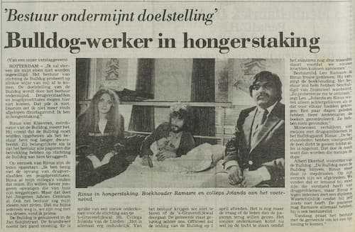 Artikel 'Bulldog-werker in hongerstaking' uit  van  dec 
