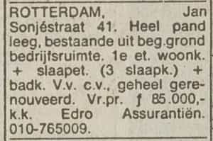 Artikel 'Heel pand leeg' uit  van  dec 
