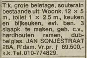 Artikel 'grote beletage,' uit Rotterdamsch nieuwsblad van 2 mei 1904
