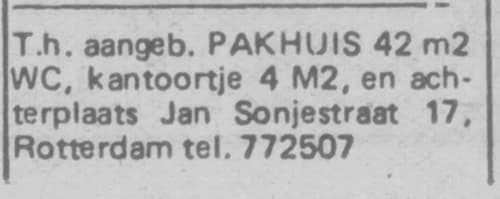 Artikel 'pakhuis' uit  van  dec 
