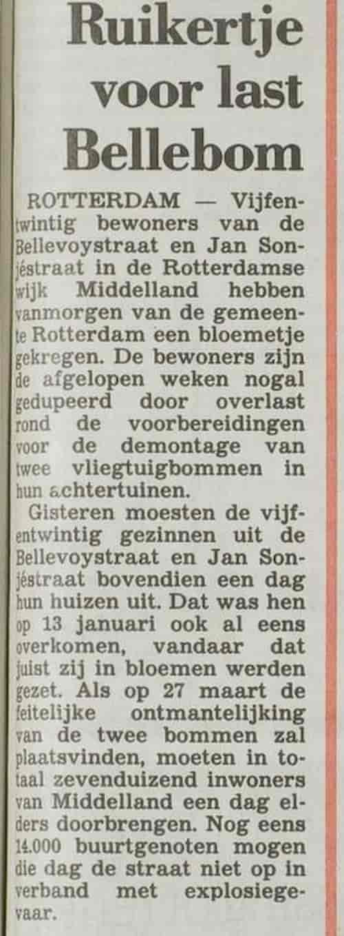 Artikel 'Ruikertje voor last Bellebom' uit  van  dec 
