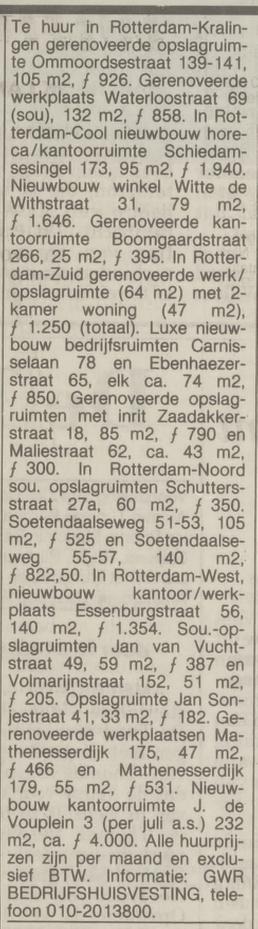 Artikel 'Opslagruimte Jan Sonjéstraat 41' uit Het Vrije Volk van 9 feb 1949
