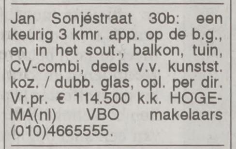 Artikel 'Jan Sonjéstraat 30b:' uit Het Vrije Volk van 9 feb 1949
