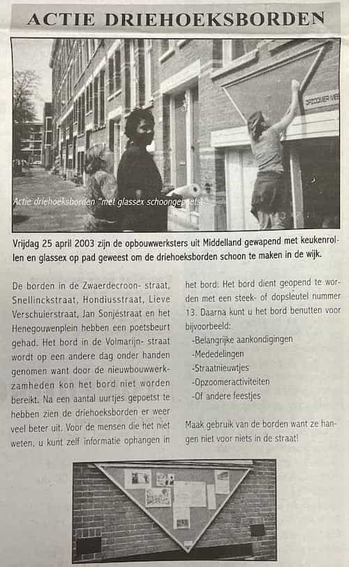 Artikel 'Actie driehoeksborden' uit  van  dec 
