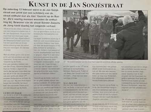 Artikel 'Kunst in de Jan Sonjéstraat' uit  van  dec 
