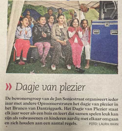 Artikel 'Dagje van plezier' uit  van  dec 

